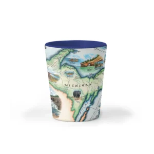 隔着校服住她的双乳肆意揉 State Map Shot Glass